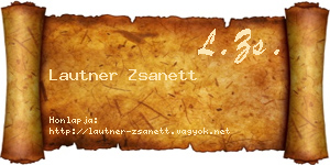 Lautner Zsanett névjegykártya